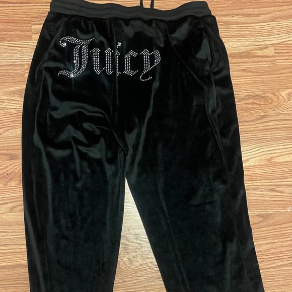 Juicy couture Velour Sleepwear Pants size XL with Rhinestone bling - Picture 4 of 4